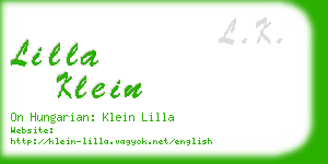 lilla klein business card